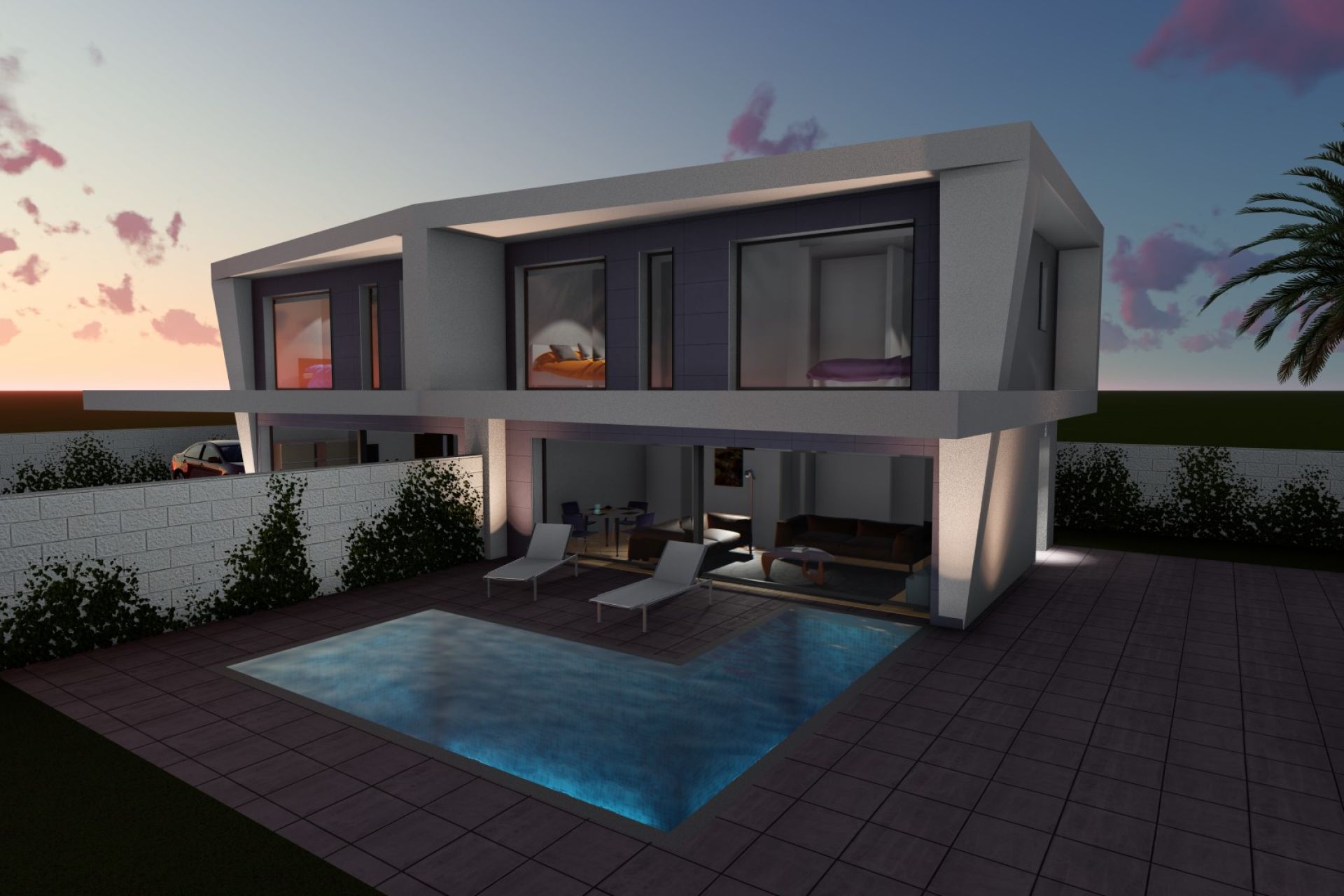 Obra nueva - Chalet Pareado - Gran Alacant - Costa Blanca Sur