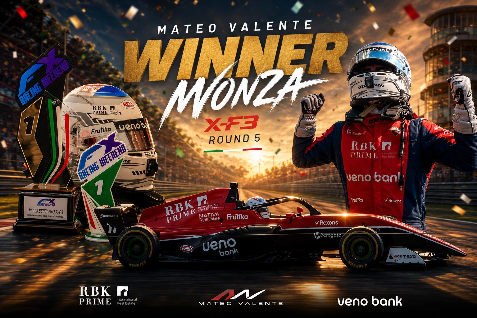 RBK PRIME力挺Mateo Valente征战意大利F3：一位剑指一级方程式的青年才俊